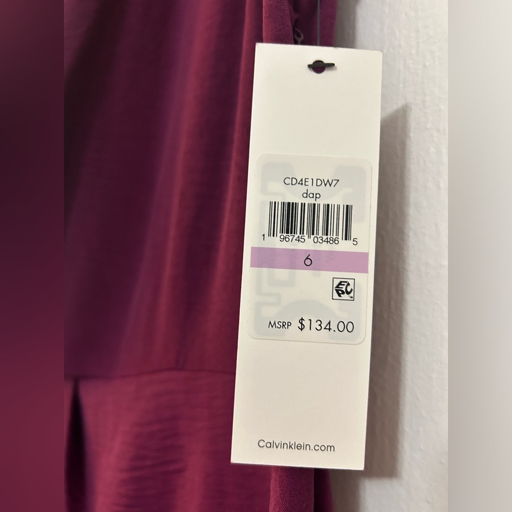 Calvin Klein purple Dress 6 - Picture 2 of 5